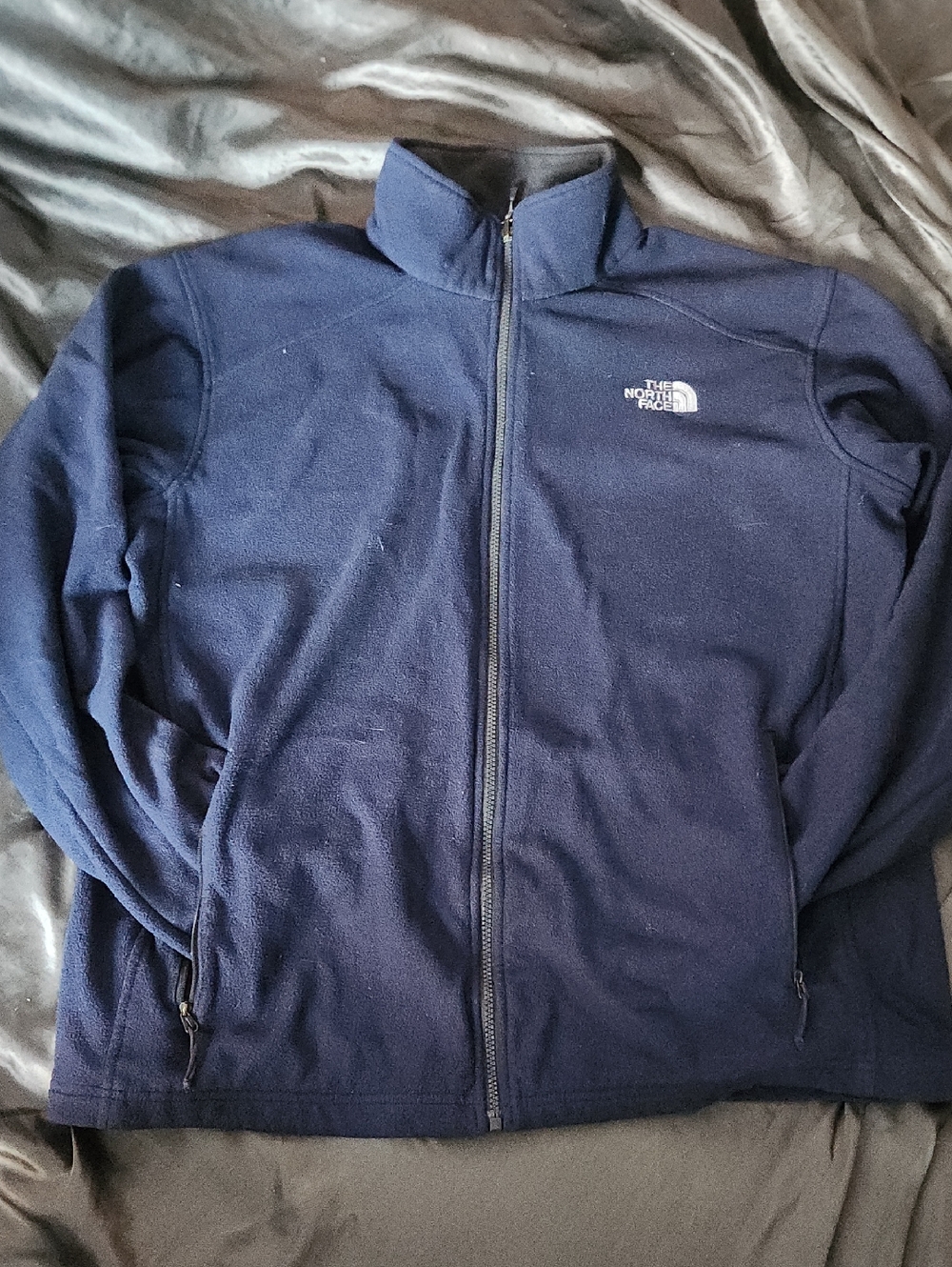 The North Face Dark Blue Zip-Up Fleece Jacket